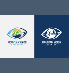 Mountain Vision Logo Design Abstract Eye