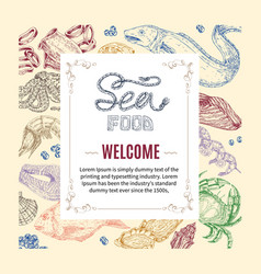 Seafood Hand Drawn Invitation