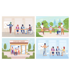 Work And Life Balance 2d Isolated Set