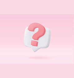 3d Question Mark Icon Sign Or Ask Faq And Qa