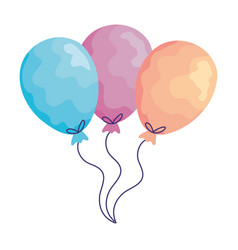 Balloons Helium Floating Acuarela Birthday Icons