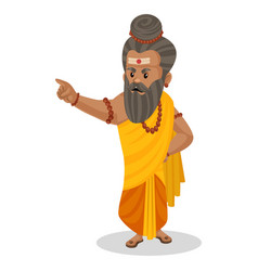 Dronacharya cartoon character Royalty Free Vector Image