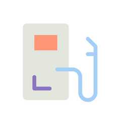 Gas Station Location Flat Color Ui Icon