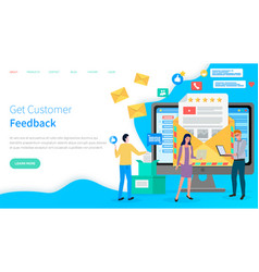 Get Customer Feedback Website Business Concept