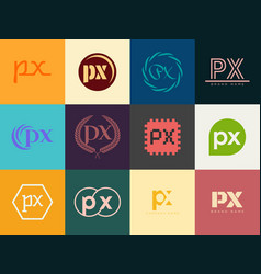 Px Logo Company Template Letter P And X Logotype