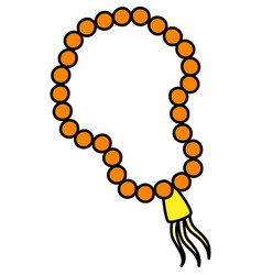 Ramadan Muslim Prayer Beads Cartoon Clipart