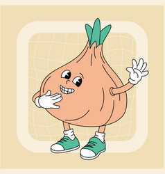 Vintage Groovy Onion Character