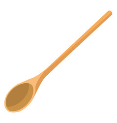 Long Wooden Spoon On A White Background