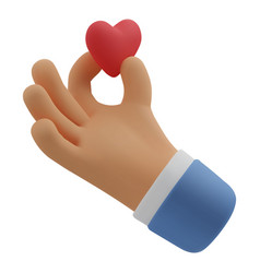 3d Icon Heart In Hand