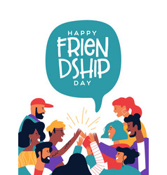 Friendship Day Poster Friends Doing High Five