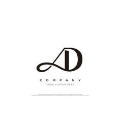 Initial Letter Ad Monogram Logo Design Template