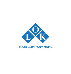 Lok Letter Logo Design On White Background