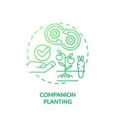 Companion Planting Green Gradient Concept Icon