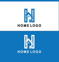 Initial Letter H Home Logo Icon Design