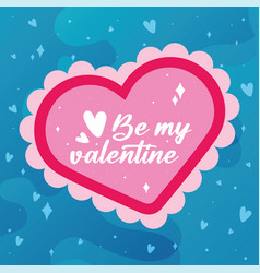 Isolated Heart Shape Sticker With Text Valentine