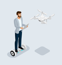 Isometric 3d People Drone Quadrocopter Game