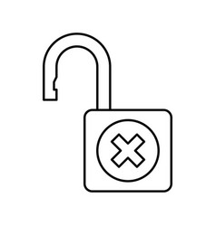 Open Padlock Line Icon