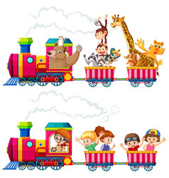 Animals On A Train Adventure