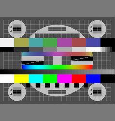 No signal tv test card of color bars Royalty Free Vector