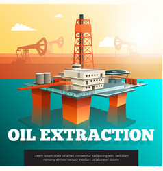 Oil Drilling Offshore Platform Isometric Poster