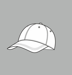 Open Top Baseball Cap Front View