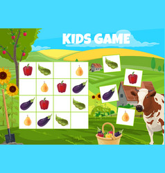 Sudoku Kids Game Farm Animals Fruits Vegetables