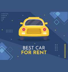 Car Rental Social Media Template Flat Cartoon