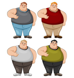 Four Chubby Cartoon Characters In Tank Tops