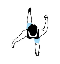 Man Avatar Running Top View Design