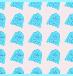 Seamless Pattern With Jeans Jacket