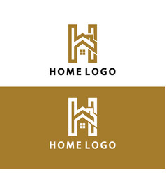 Initial Letter H Home Logo Icon Design