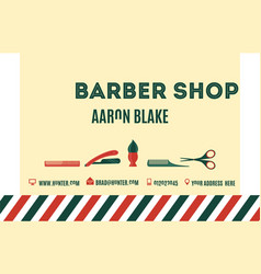 Barber Shop Visiting Card Business Card Design