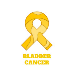 Bladder Cancer Awareness Papercut Ribbon