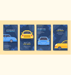 Car Rental Social Media Stories Template Flat