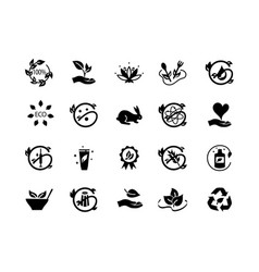 Ecofriendly Black Icons Set