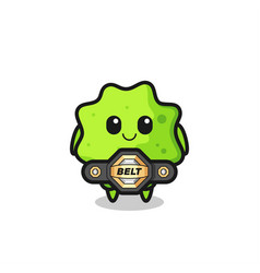 Mma Fighter Splat Mascot With A Belt