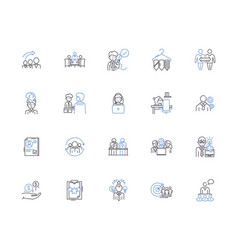 Office People Outline Icons Collection Office