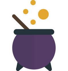 Witch Cauldron In Minimal Style