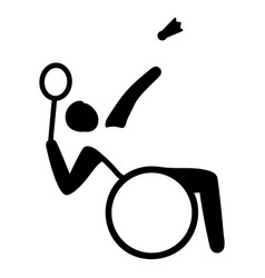 Paralympic Sport Pictogram Para Badminton