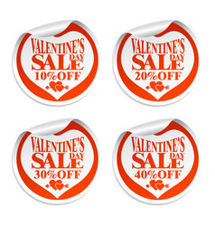 Valentines Day Sale Stickers 10 20 30 40