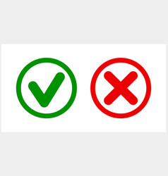 Green Tick And Red Cross Icon Check Mark Clipart