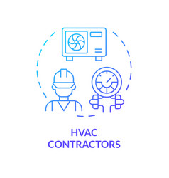 Hvac Contractors Blue Gradient Concept Icon