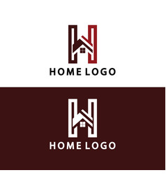 Initial Letter H Home Logo Icon Design