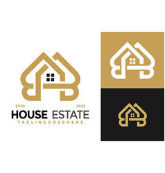 Letter B House Estate Logo Design Symbol Icon