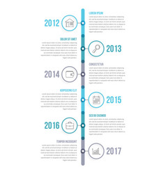 Infographic company history timeline template Vector Image