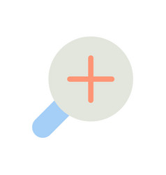 Magnifying Glass With Plus For Map Flat Color Ui