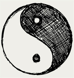 Ying Yang Sketch Symbol