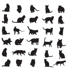 Cats Silhouettes Set 30 Kitty