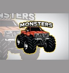 Monster Beefy Truck Bigfoot Tractor Logo Design