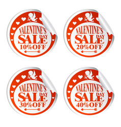 Valentines Day Sale Stickers 10 20 30 40